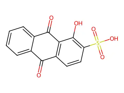 1-hydroxy-9,10-dioxo-9,10-dihydroanthracene-2-sulfonic acid structure