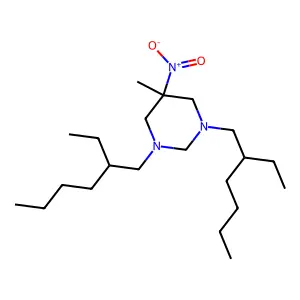 Pyrimidine, 1,3-bis(2-ethylhexyl)hexahydro-5-methyl-5-nitro- structure