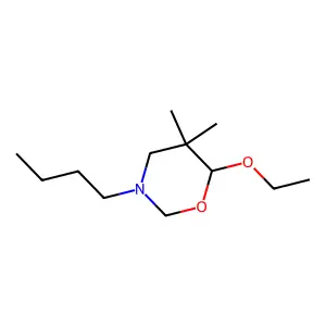 3-Butyl-6-ethoxy-5,5-dimethyl-1,3-oxazinane structure