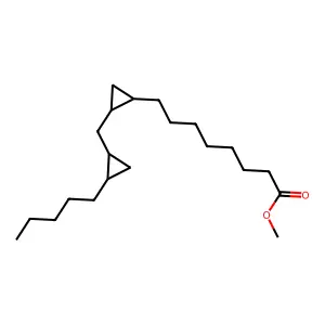 Methyl 8-[2-[(2-pentylcyclopropyl)methyl]cyclopropyl]octanoate structure