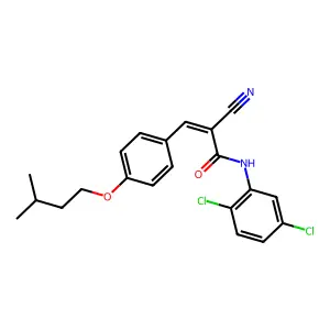 2-cyano-N-(2,5-dichlorophenyl)-3-[4-(3-methylbutoxy)phenyl]prop-2-enamide structure