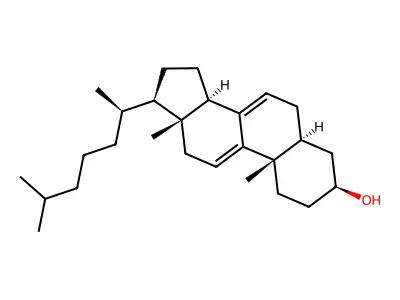 5alpha-Cholesta-7,9(11)-dien-3beta-ol structure