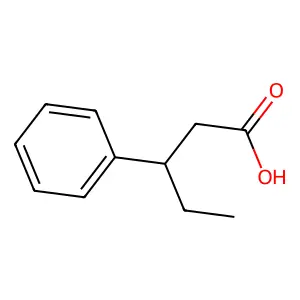 beta-Ethylbenzenepropanoic acid structure