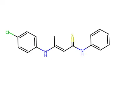 3-(4-chloroanilino)-N-phenyl-2-butenethioamide structure