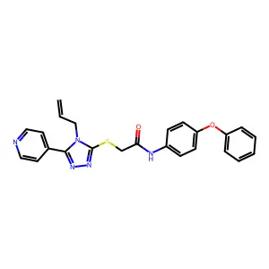 N-(4-phenoxyphenyl)-2-{[4-(prop-2-en-1-yl)-5-(pyridin-4-yl)-4H-1,2,4-triazol-3-yl]sulfanyl}acetamide structure