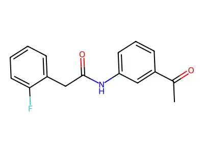 N-(3-acetylphenyl)-2-(2-fluorophenyl)acetamide structure
