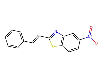 5-Nitro-2-(2-phenylethenyl)-1,3-benzothiazole structure