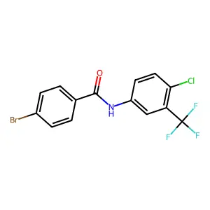 4-bromo-N-[4-chloro-3-(trifluoromethyl)phenyl]benzamide structure