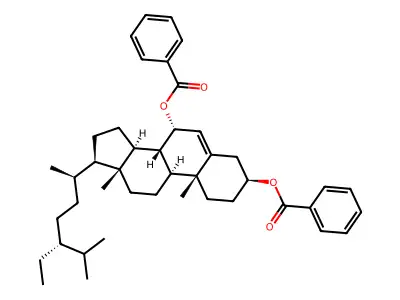5-Stigmastene-3-beta,7-alpha-diol dibenzoate structure