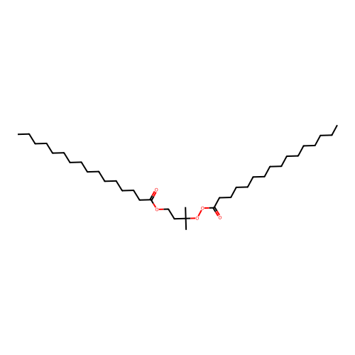 Hexadecaneperoxoic acid, 1,1-dimethyl-3-[(1-oxohexadecyl)oxy]propyl ester structure