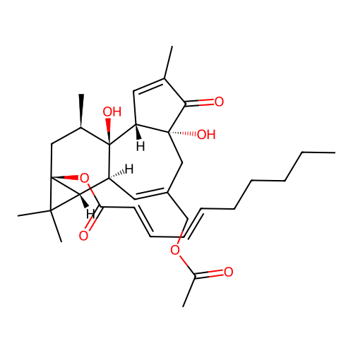 12-Deoxy-phorbol-13-decdienoate-20-acetate structure