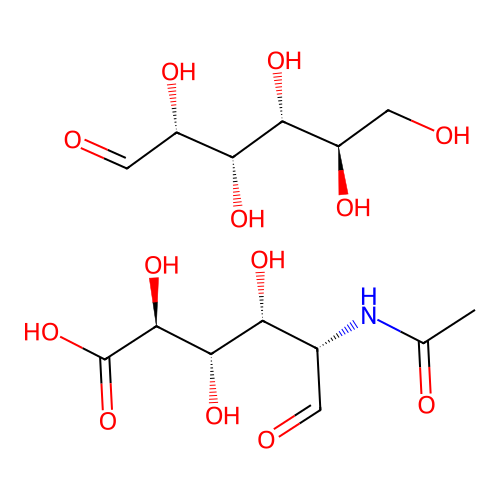 Glucose-N-acetylaminomannuronic acid polymer structure
