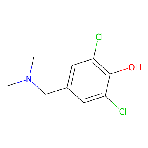 4-(N,N-dimethylaminomethyl)-2,6-dichlorophenol structure