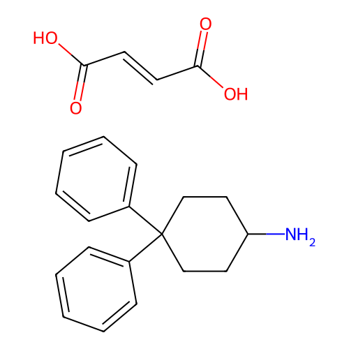 Cyclohexanamine, 4,4-diphenyl-, maleate structure