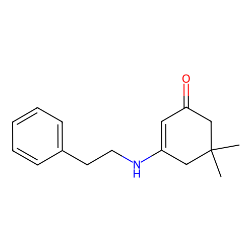 5,5-Dimethyl-3-phenethylamino-cyclohex-2-enone structure