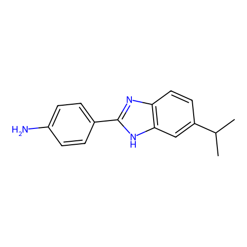 4-(5-Isopropyl-1H-benzoimidazol-2-yl)-phenylamine structure
