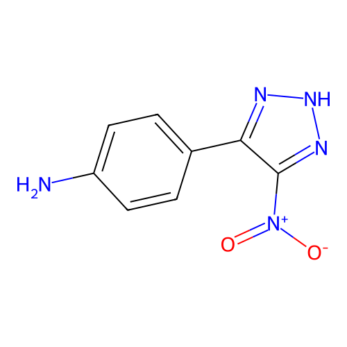 Benzenamine, 4-(5-nitro-2H-1,2,3-triazol-4-yl)- structure