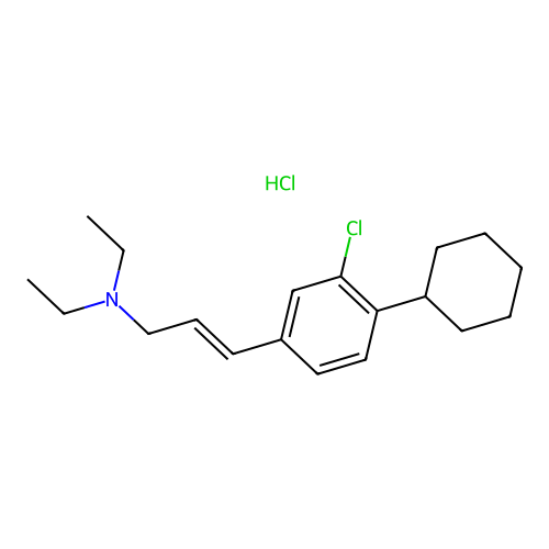 2-Propen-1-amine, 3-(3-chloro-4-cyclohexylphenyl)-N,N-diethyl-, hydrochloride structure