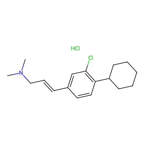 2-Propen-1-amine, 3-(3-chloro-4-cyclohexylphenyl)-N,N-dimethyl-, hydrochloride structure