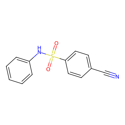 4-cyano-N-phenylbenzene-1-sulfonamide structure