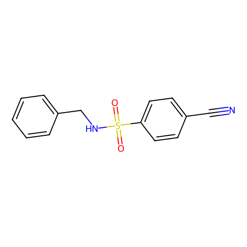 N-benzyl-4-cyanobenzenesulfonamide structure