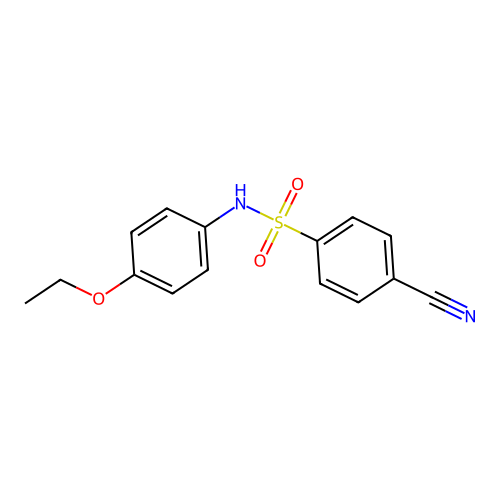 4-cyano-N-(4-ethoxyphenyl)benzenesulfonamide structure