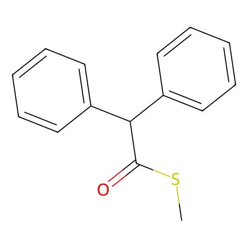 S-methyl diphenylethanethioate structure