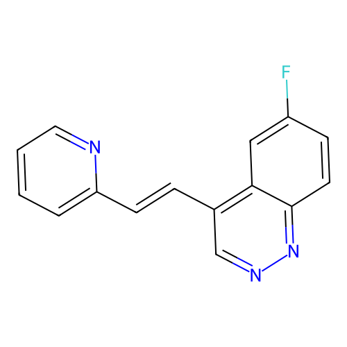 6-Fluoro-4-(2-(pyridin-2-yl)vinyl)cinnoline structure