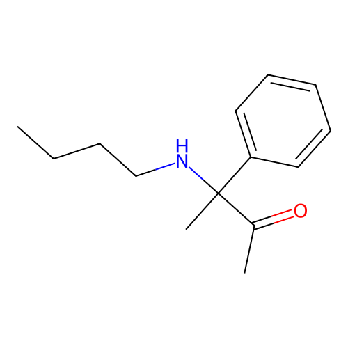 3-(Butylamino)-3-phenylbutan-2-one structure