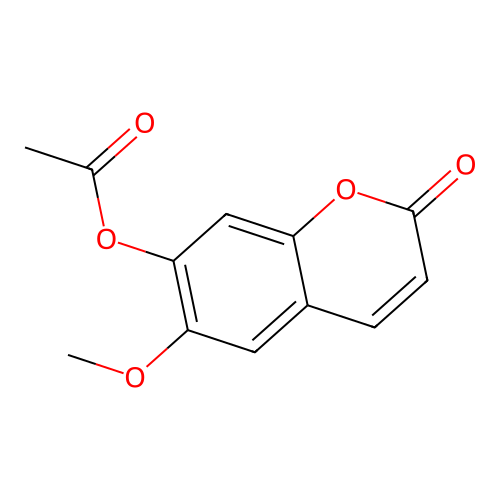 7-(Acetyloxy)-6-methoxy-2H-1-benzopyran-2-one structure
