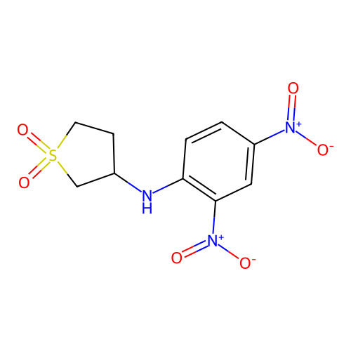 3-[(2,4-Dinitrophenyl)amino]thiolane-1,1-dione structure