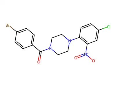 1-(4-Bromobenzoyl)-4-(4-chloro-2-nitrophenyl)piperazine structure