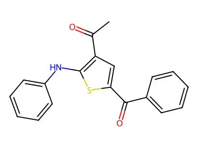 1-(2-Anilino-5-benzoyl-3-thienyl)ethanone structure