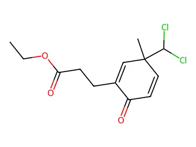 3-3-methyl-6-oxo-1,4-cyclohexadiene-1-propanoicacidethylester structure