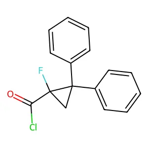 1-Fluoro-2,2-diphenylcyclopropanecarbonyl chloride structure