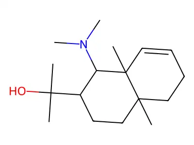 2-[1-(Dimethylamino)-4a,8a-dimethyl-1,2,3,4,4a,5,6,8a-octahydro-2-naphthalenyl]-2-propanol structure