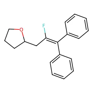2-(2-Fluoro-3,3-diphenyl-2-propenyl)tetrahydrofuran structure