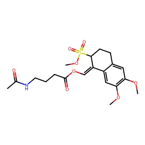 4-(Acetylamino)butyric acid [3,4-dihydro-6,7-dimethoxy-2-(methoxysulfonyl)naphthalen-1(2H)-ylidene]methyl ester structure