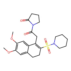 2-Pyrrolidinone, 1-[[3,4-dihydro-6,7-dimethoxy-2-(1-piperidinylsulfonyl)-1-naphthalenyl]acetyl]- structure