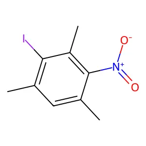 2-Iodo-1,3,5-trimethyl-4-nitrobenzene structure
