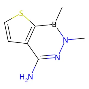 Thieno(2,3-d)(1,2,3)diazaborin-4-amine, 1,2-dihydro-1,2-dimethyl- structure