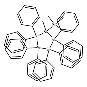 Cyclopentasilane, 1-methyl-2,2,3,3,4,4,5,5-octaphenyl-1-(trimethylsilyl)- structure