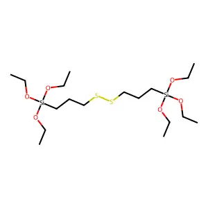 3,14-Dioxa-8,9-dithia-4,13-disilahexadecane, 4,4,13,13-tetraethoxy- structure