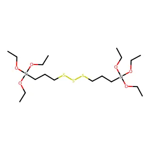3,15-Dioxa-8,9,10-trithia-4,14-disilaheptadecane, 4,4,14,14-tetraethoxy- structure