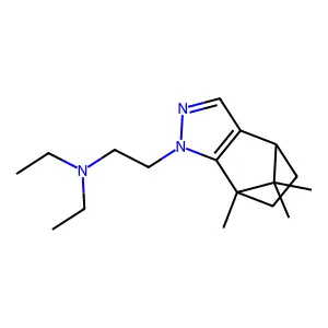 N,N-diethyl-2-(1,10,10-trimethyl-3,4-diazatricyclo[5.2.1.02,6]deca-2(6),4-dien-3-yl)ethanamine structure