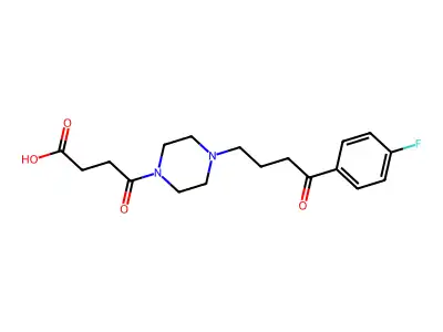1-Piperazinebutanoic acid, 4-(4-(4-fluorophenyl)-4-oxobutyl)-gamma-oxo- structure