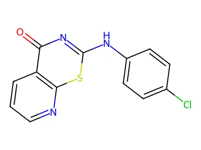4H-Pyrido[3,2-e]-1,3-thiazin-4-one, 2-[(4-chlorophenyl)amino]- structure