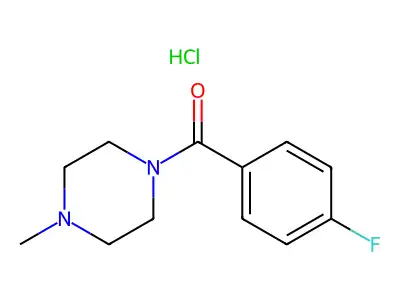 Piperazine, 1-(4-fluorobenzoyl)-4-methyl-, monohydrochloride structure