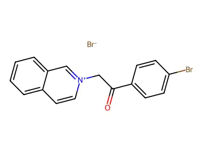 2-[2-(4-Bromophenyl)-2-oxoethyl]isoquinolinium bromide structure