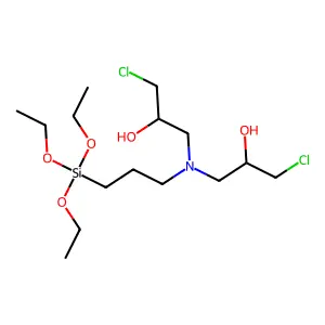 2-Propanol, 1,1'-[[3-(triethoxysilyl)propyl]imino]bis[3-chloro- structure